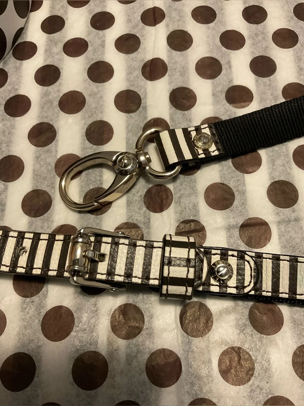 EUC Henri Bendel Pet Set - Collar, Harness and Leash